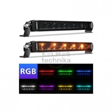 10" (25.4 cm) "S6 Single row RGB" serijos žibintas 50W DRIVING BEAM 2