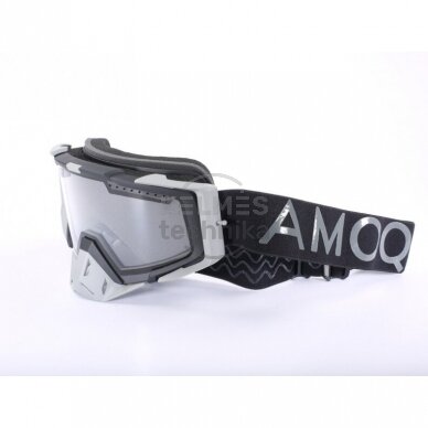 Akiniai AMOQ Aster Snow Goggles Black-Grey Clear skaidrus stiklas 1