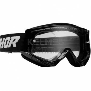 Akiniai vaikui Thor Youth Combat Goggles, juodi