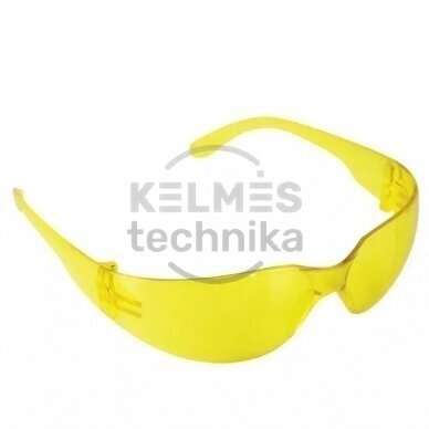Apsauginiai akiniai, polikarbonatiniai, geltoni Dedra BH1054