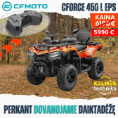 CFMOTO CFORCE 450 L EPS keturratis, mėlynas