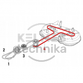 Diržas Husqvarna rider r 115b,115c 120c Jonsered fr 2315 ma 589533101