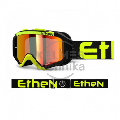 ETHEN 05R Motokroso akiniai JUODA GELTONAS LOGO, MX05101