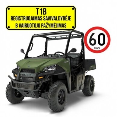 POLARIS RANGER 570 EFI EPS 4X4 GREEN 60KM/H. T1B bagis