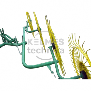 Šieno vartytuvas-grėblys 4-ių ratų "TARET" 1