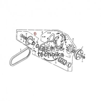 Variatoriaus lėkštė KAYO A180 FACE ASSY DRIVEN 101041-0010 Nr. 8